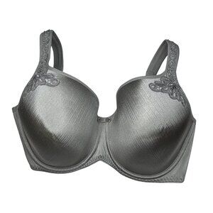 ⭐ NWT Fit Fully Yours Maxine Moulded Bra • Silver Stripe • 36F ⭐
